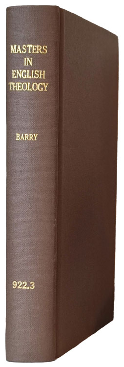 Alfred Barry [1826-1910], editor, Masters in English Theology